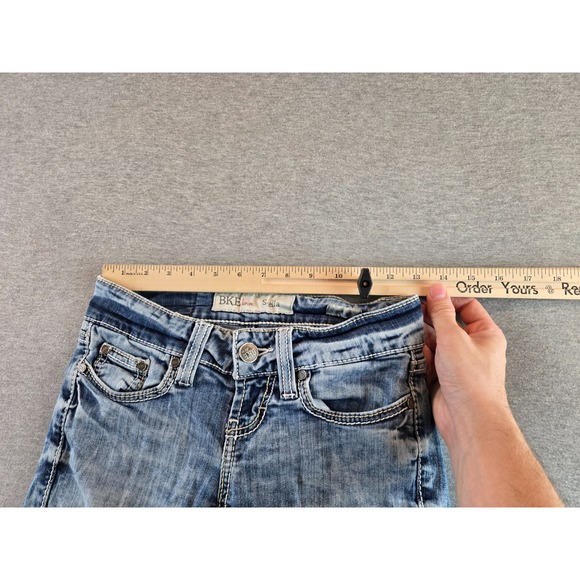 BKE DENIM STELLA SKINNY JEANS SIZE 24 R (26W) STRETCH LOW RISE BPL1614 VINTAGE - Picture 10 of 14